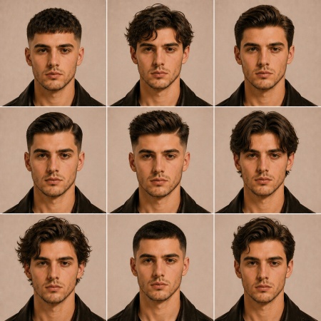 3x3 Hairstyle Grid Prompt