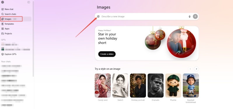 access chatgpt and upload references