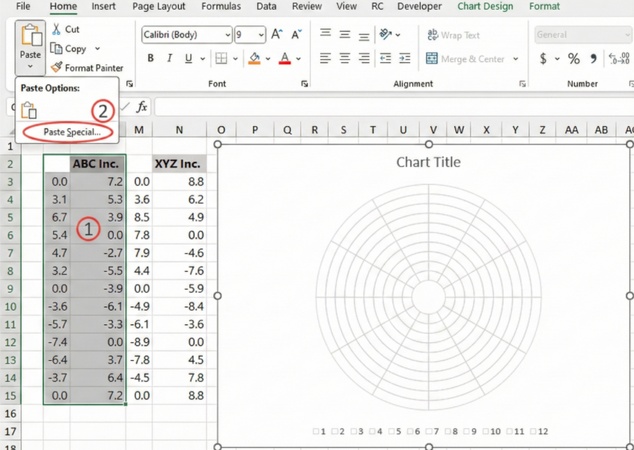 Add Data Series to Polar Chart
