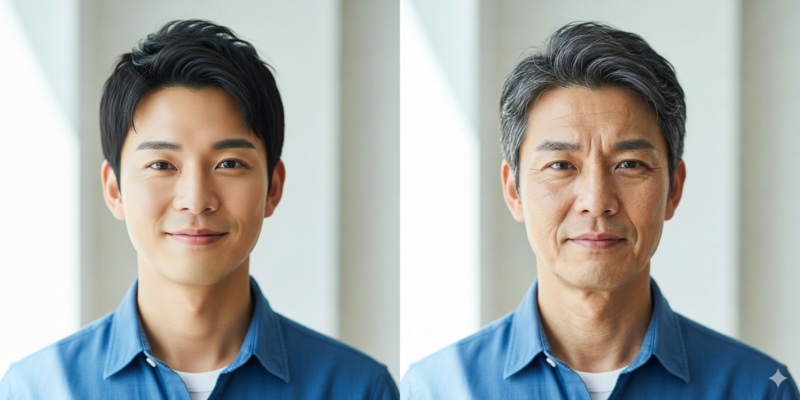 ai aging photo prompt free 2