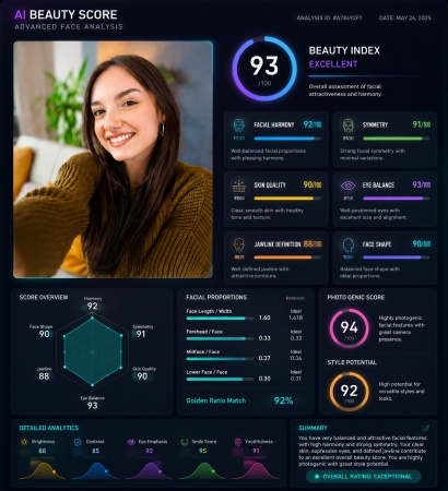AI Beauty Score Dashboard Prompt
