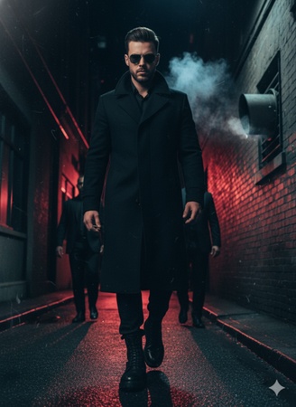 alley boss scene in rehman dakait prompt mood