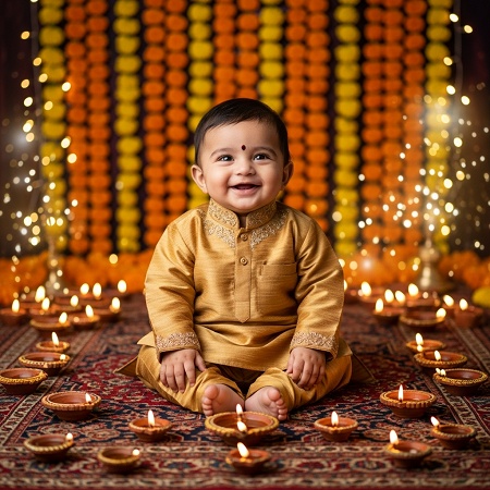 baby boy Diwali