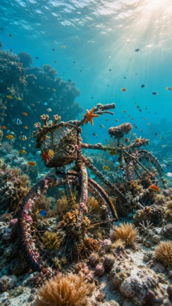 bike underwater prompt vintage bicycle edit wallpaper