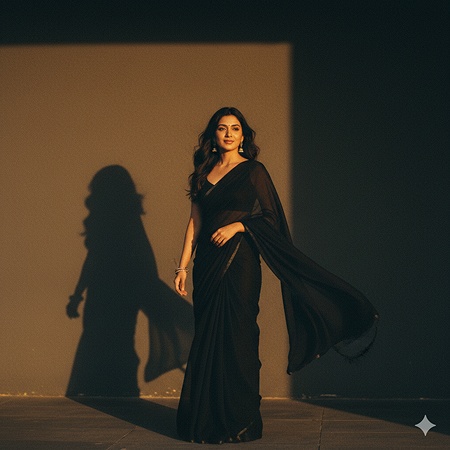 black saree prompt for gemini 1