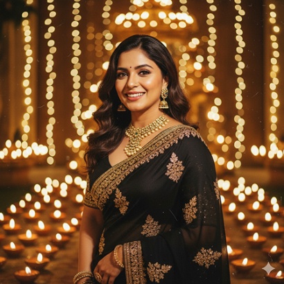 black saree prompt for gemini 10