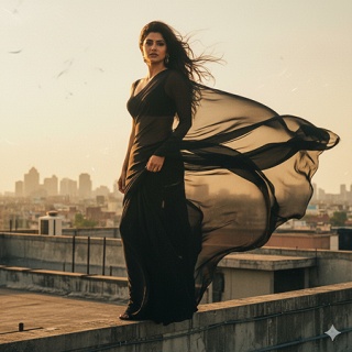 black saree prompt for gemini 12