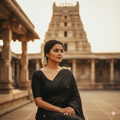 black saree prompt for gemini 14