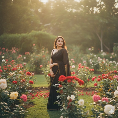 black saree prompt for gemini 20