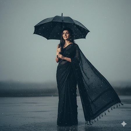 black saree prompt for gemini 3