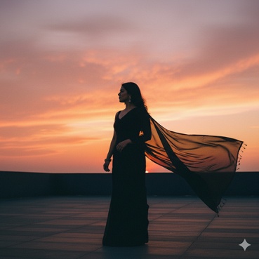 black saree prompt for gemini 7
