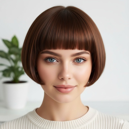 bowl cut ai prompt female