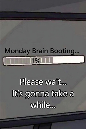 brain loading bar at one percent