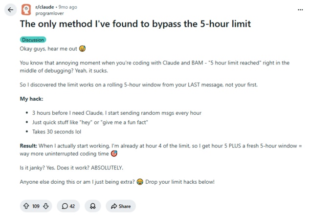bypass claude message limit reddit 1