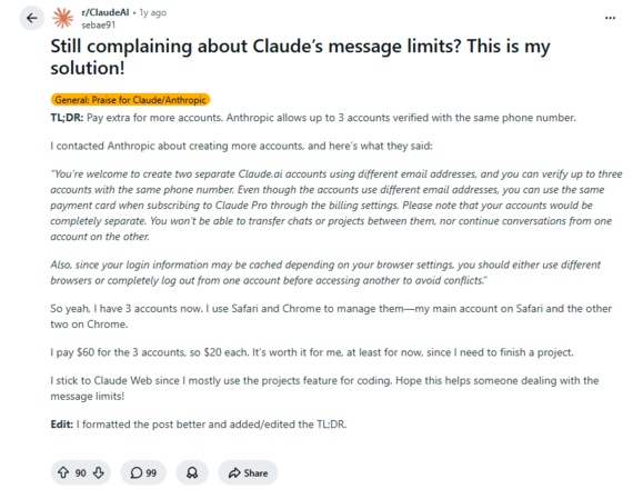 bypass claude message limit reddit 2