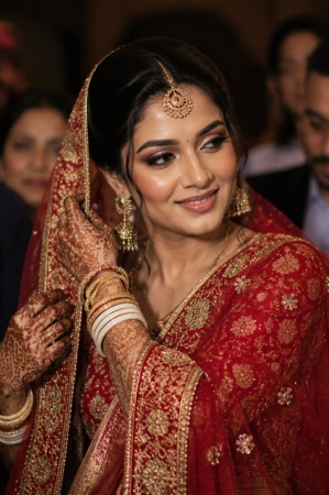 Candid Dupatta Adjustment Moment