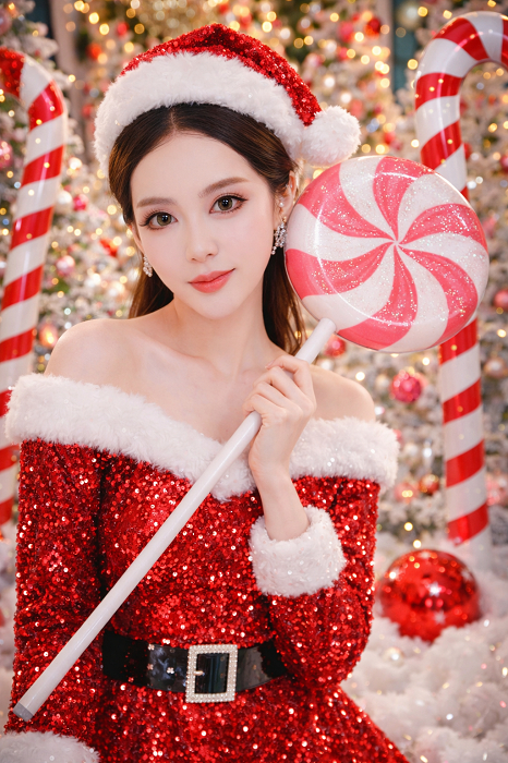 Christmas candy cane output