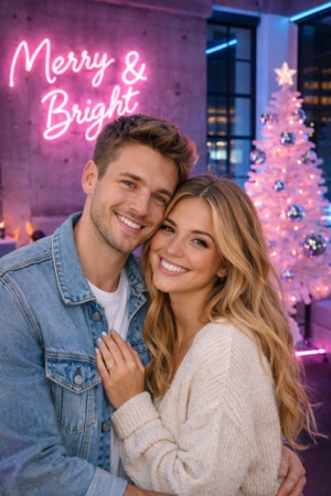 chatgpt christmas couple photo prompt 1