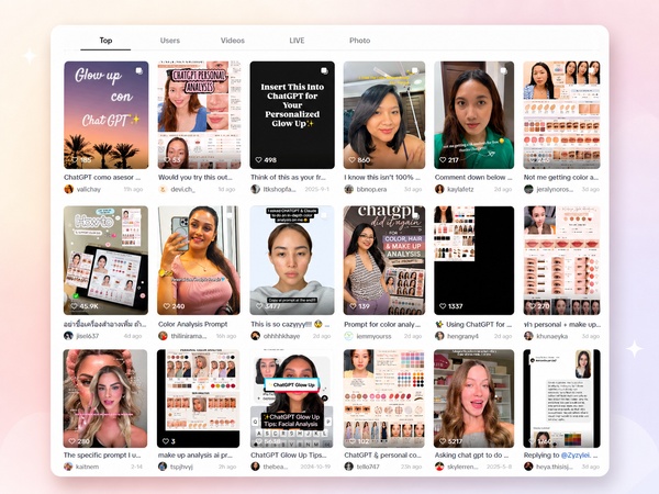 chatgpt makeup analysis in tiktok