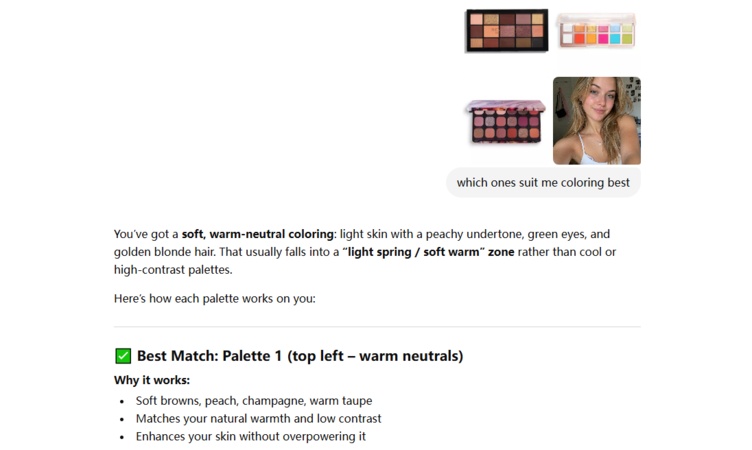 chatgpt makeup analysis