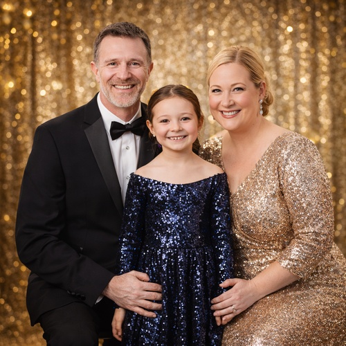 glamorous gala family photo