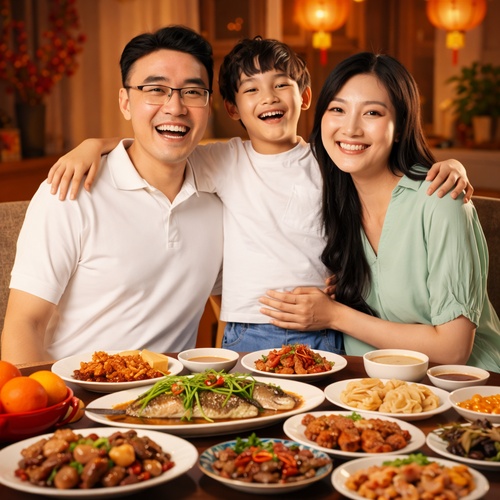 chinese new year dinner family