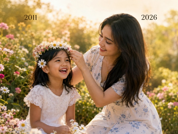 childhood photo and current photo prompt for girls 3