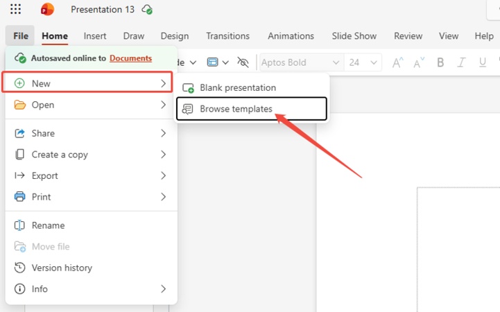 choose slides template