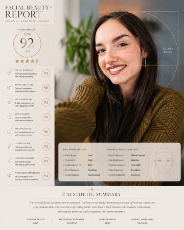 Cinematic Facial Beauty Report Prompt