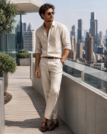 City Rooftop Gentleman Portrait
