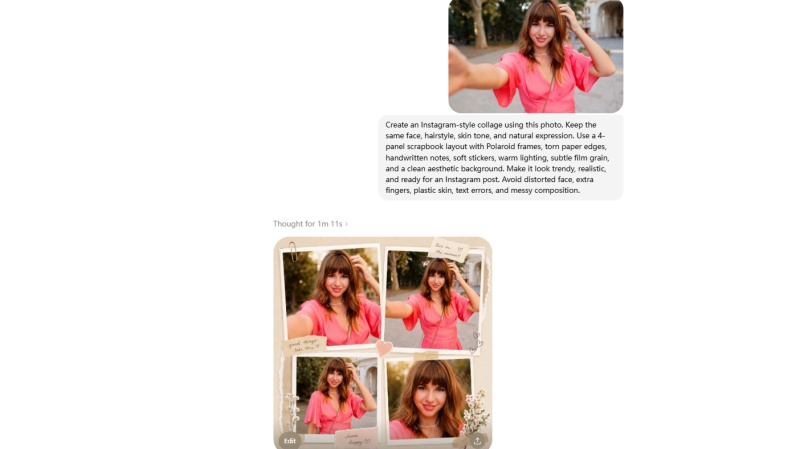 collage photo prompt example