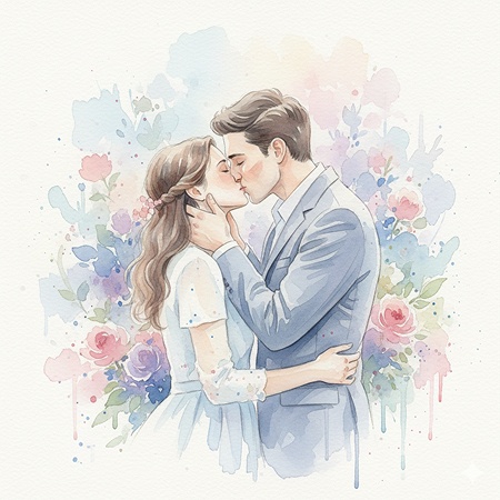 couple kissing prompt for gemini ai 10