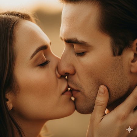 couple kissing prompt for gemini ai 16