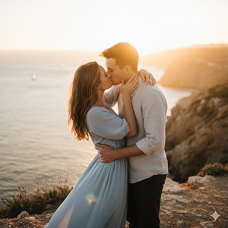 couple kissing prompt for gemini ai 19