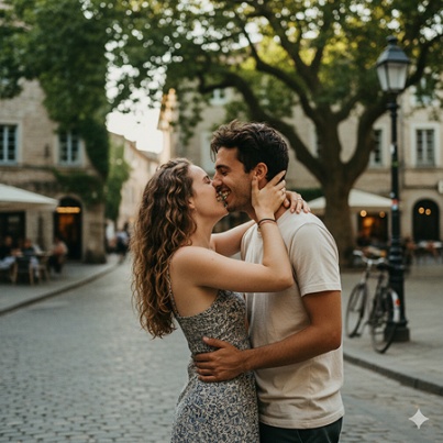 couple kissing prompt for gemini ai 20