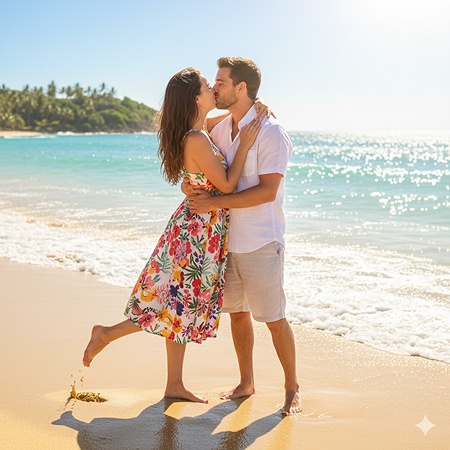 couple kissing prompt for gemini ai 23