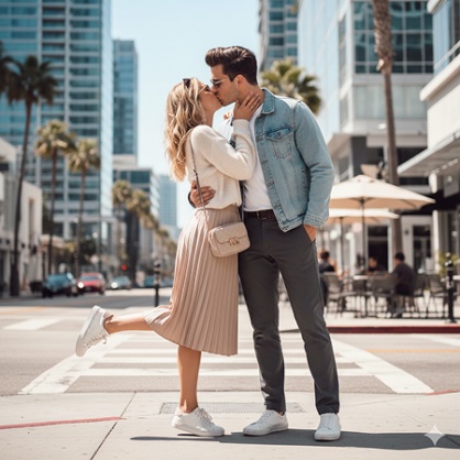 couple kissing prompt for gemini ai 4