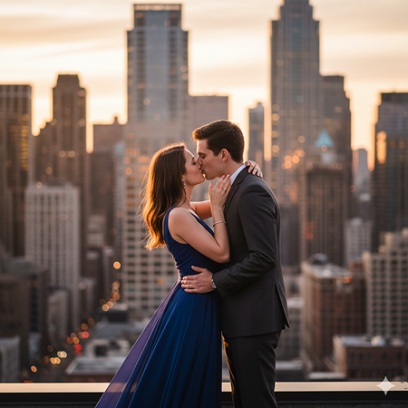 couple kissing prompt for gemini ai 5