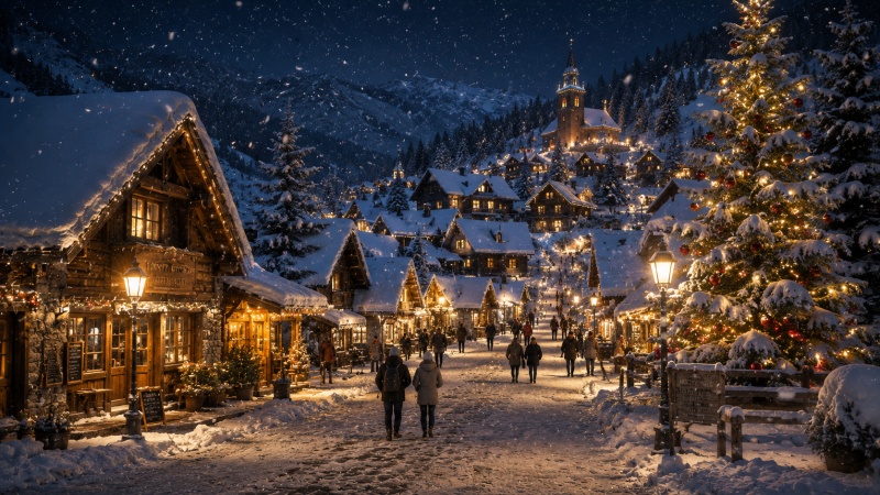 Cozy Winter Village