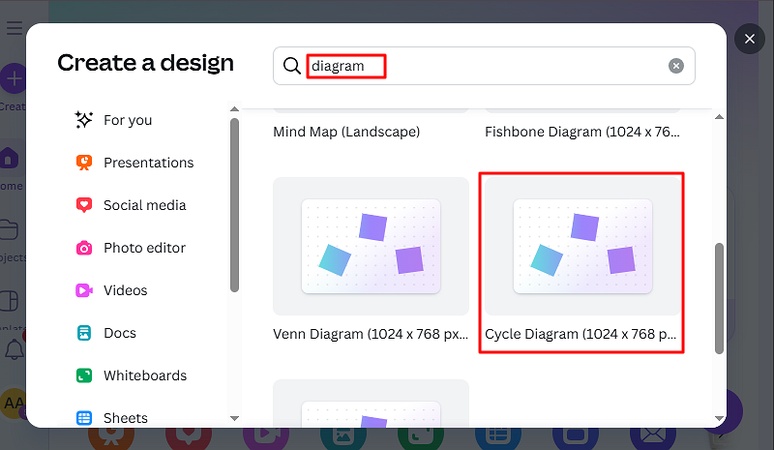 create a cycle design