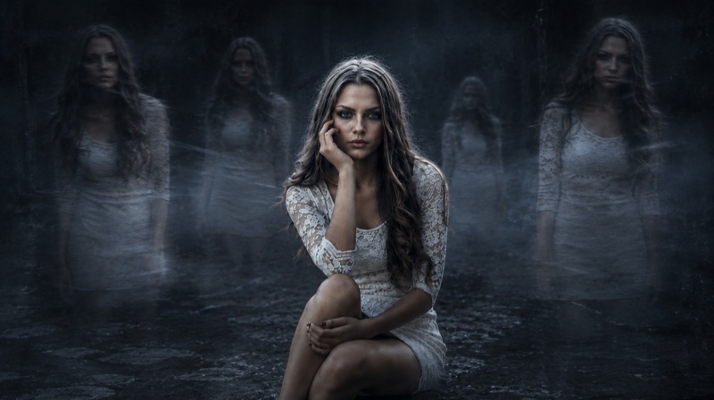Duplicated Ghost Copies Prompt for girl