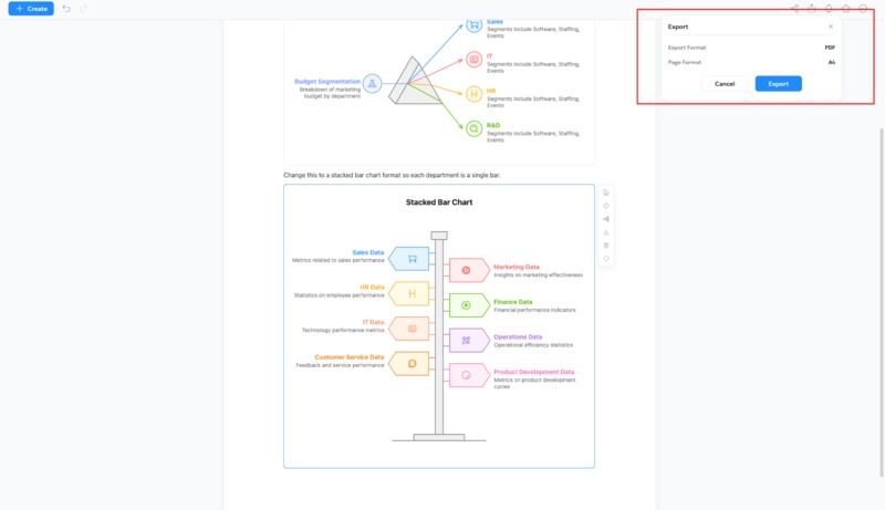 export for your report