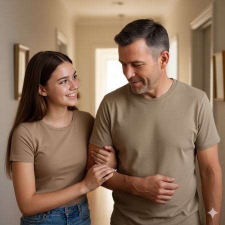 father and daughter prompt for gemini 16