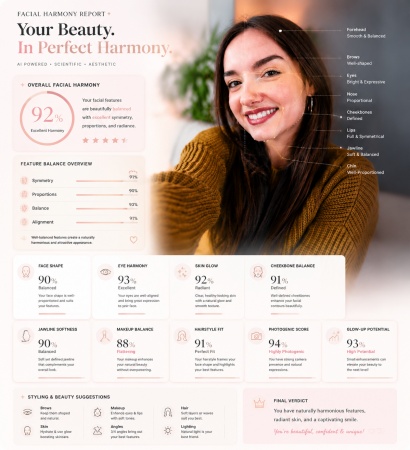 Female Facial Harmony Report Prompt