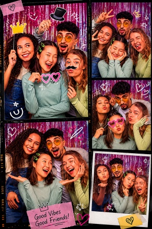 Friends Photo Booth Collage Prompt