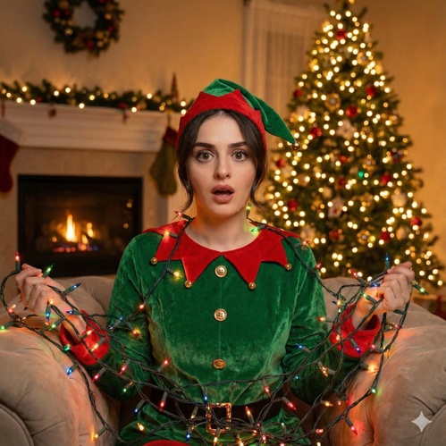 funny christmas lights photo