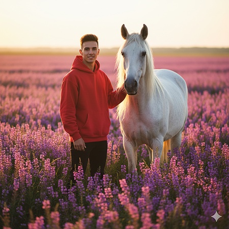 gemini ai photo prompt copy paste trending boy horse 10