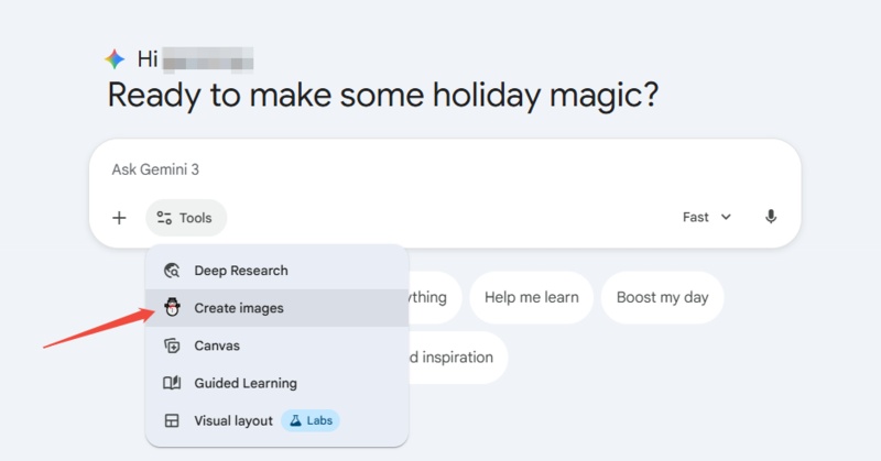 generate christmas portraits in gemini