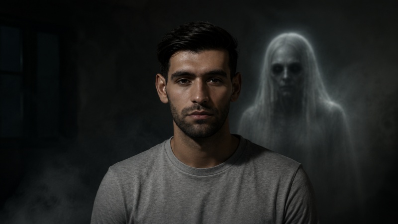 Ghost Behind Me AI Prompt for boy