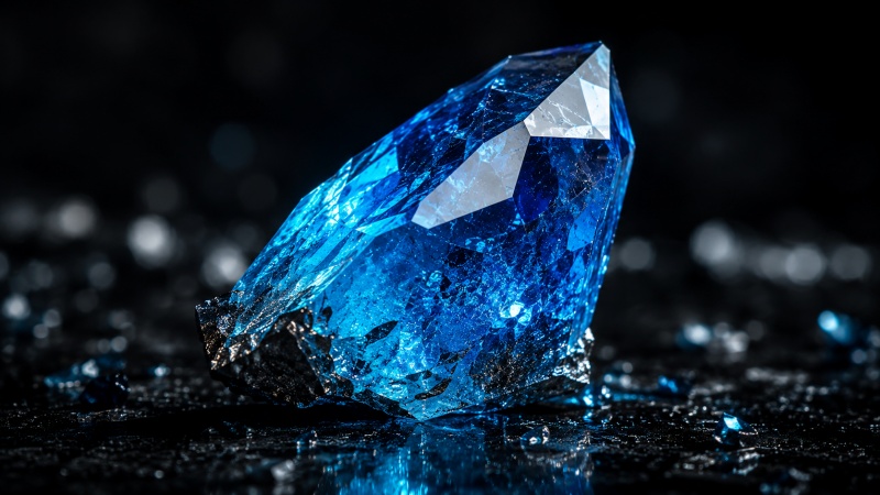 Glowing Crystal Macro Shot